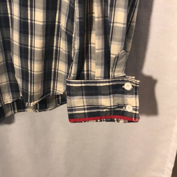 S&D Co. mens size XXL blue/white plaid shirt - Picture 2 of 4